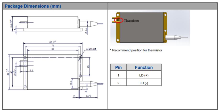 K793DN0RN-30.00W Multi-Single Emitter, 793nm, 30W Fiber Coupled Diode Laser